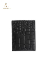 Genuine Leather Wallet In Crocodile Pattern With Soft Velvet Interior