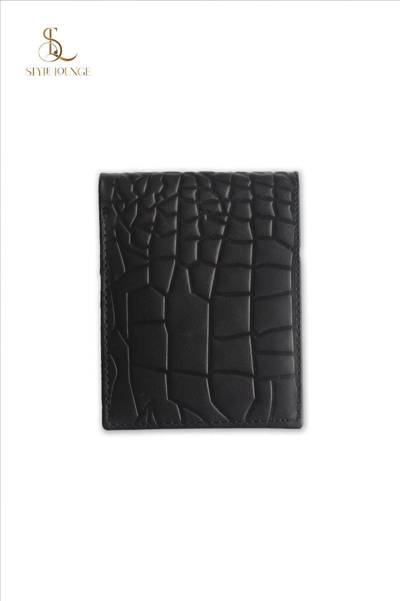 Genuine Leather Wallet In Crocodile Pattern With Soft Velvet Interior