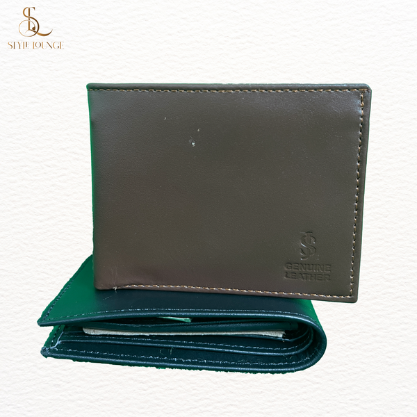 Genuine 100% Cow Leather Slim Wallet for Men(WITH ZIP)