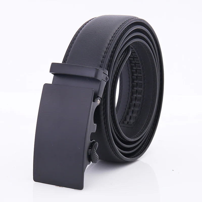 Business Automatic Buckle Leather Belt Men